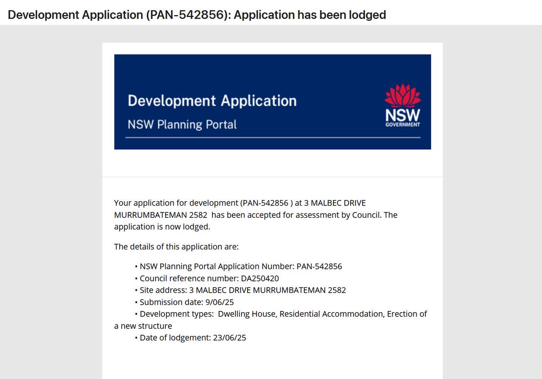 DA Application - Take 2