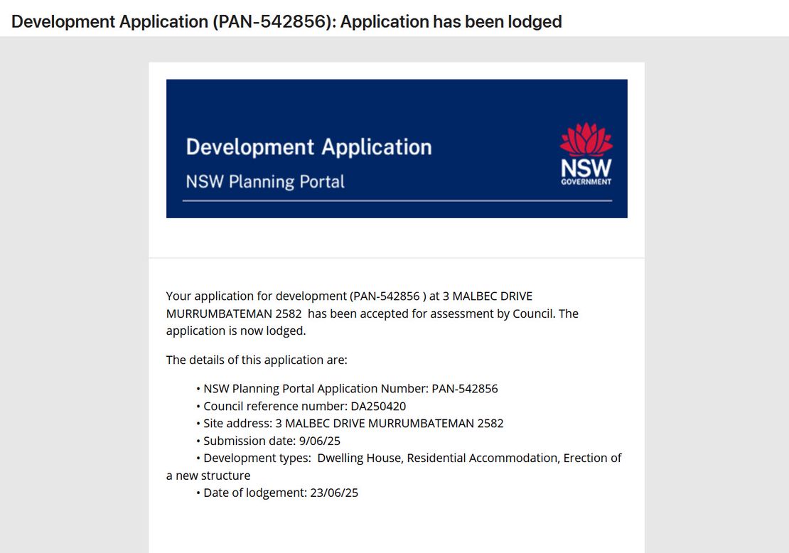 DA Application - Take 2