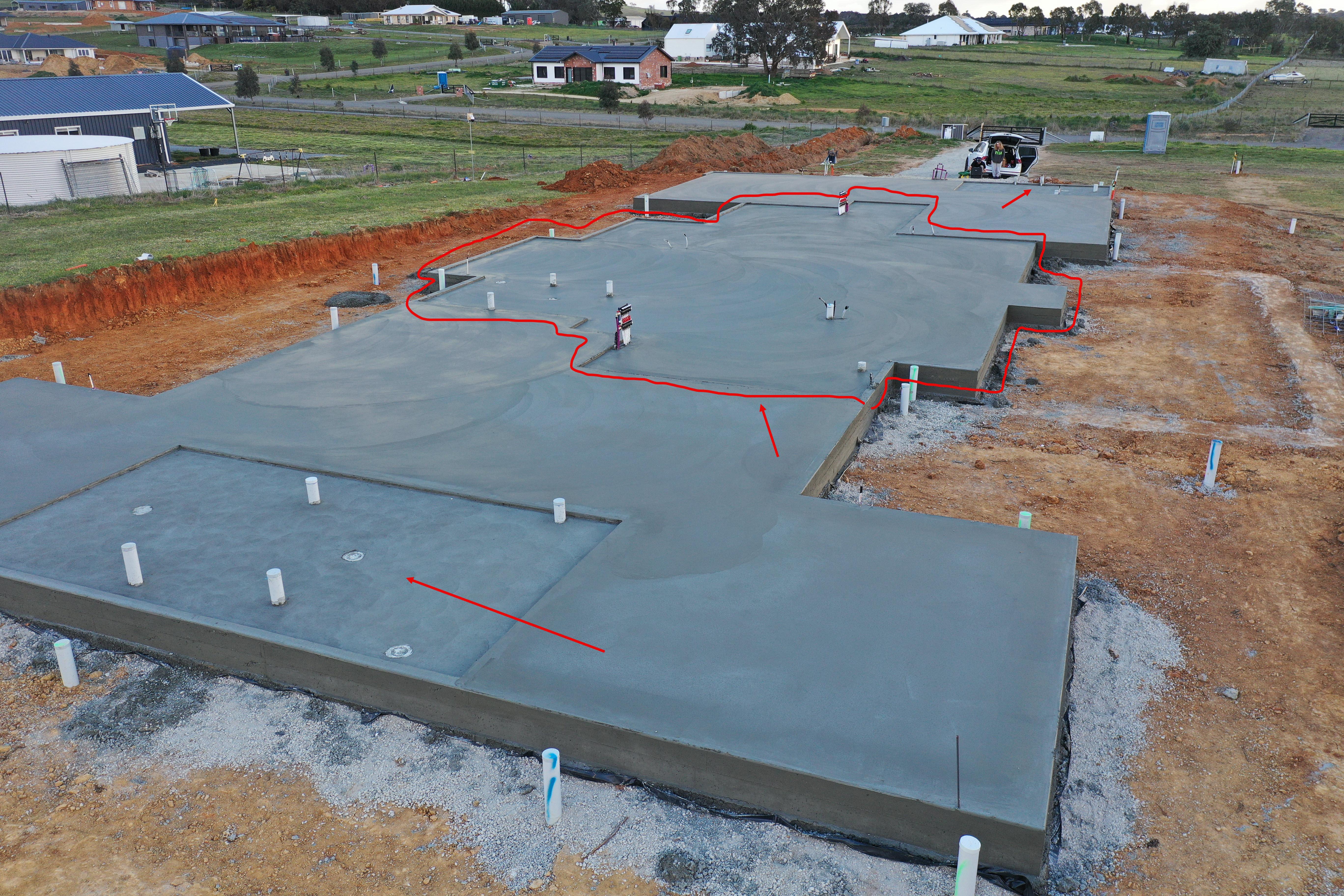 Timber floor area set down